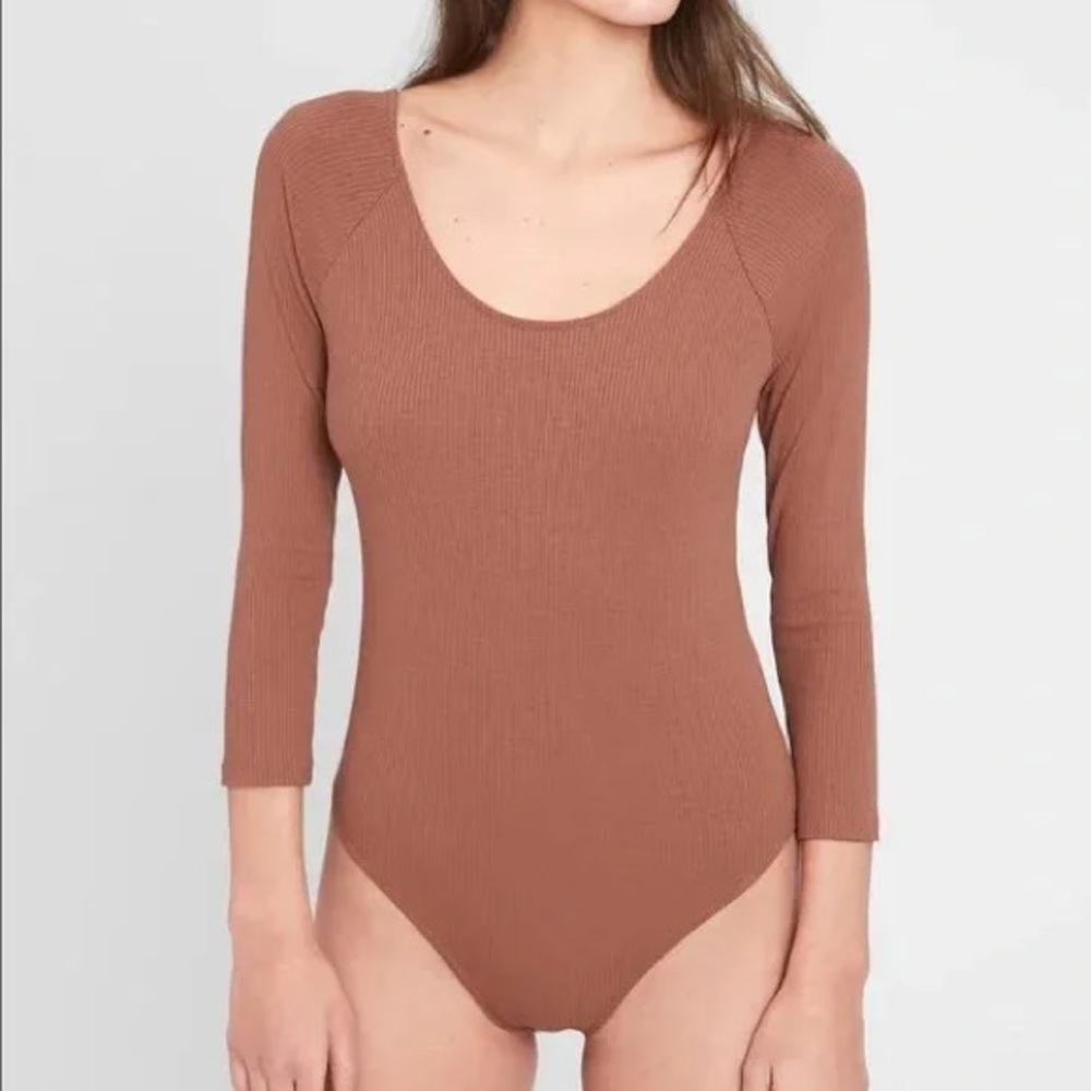 NWT Banana Republic Ribbed Ballet Neck Bodysuit